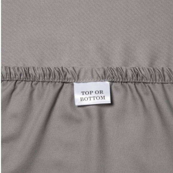 Full 400 Thread Count Solid Performance Sheet Set Gray - Threshold - Picture 3 of 4